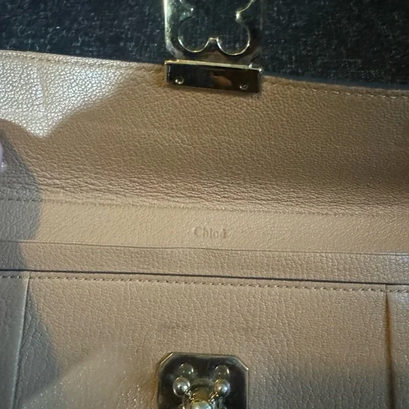 CHLOE ELSIE Gold Savana leather continental wallet - Picture 6 of 7